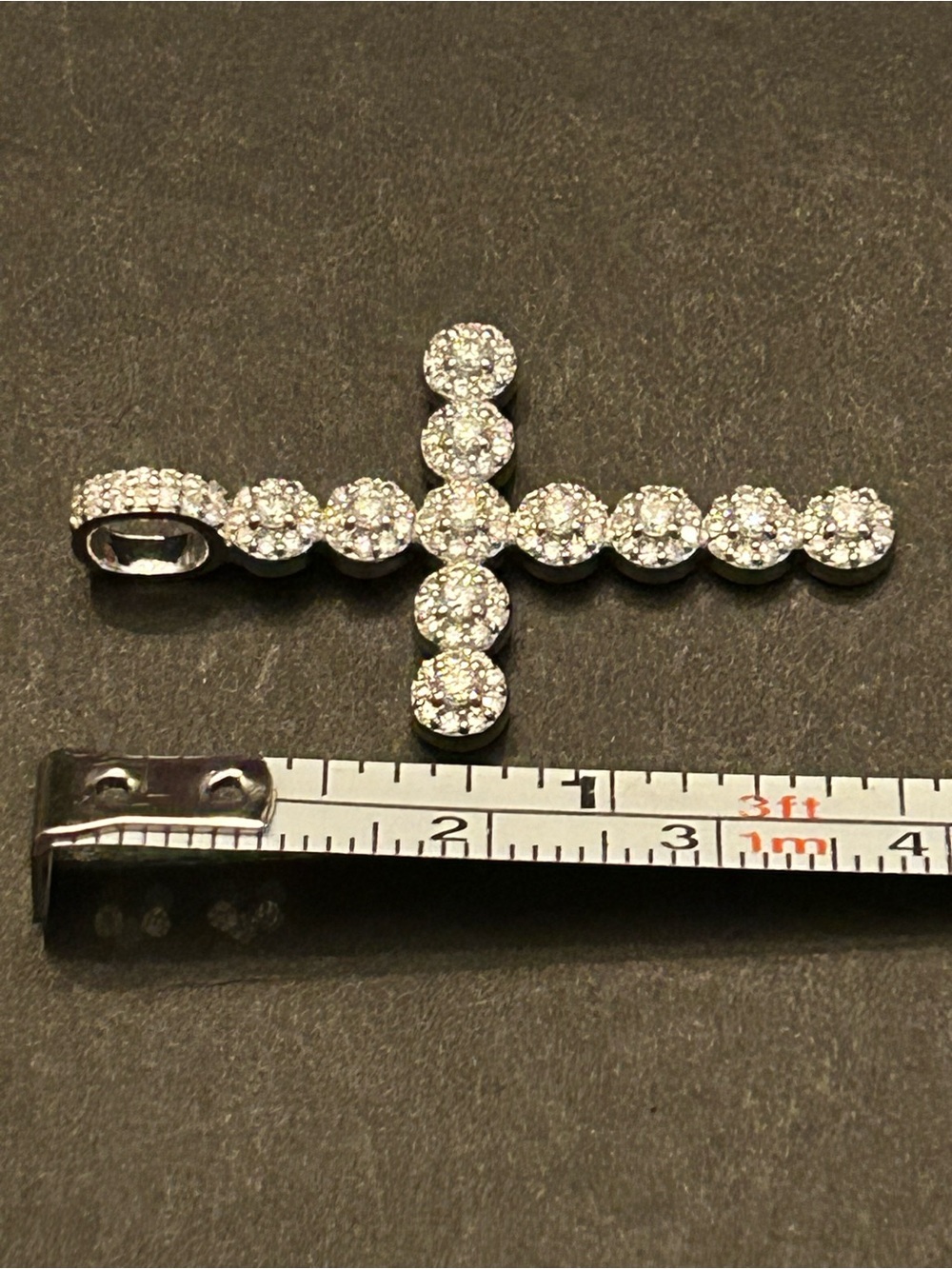 2.00CTW Round Cut Moissanite 💎 Circle Cross Pendant in 925 Sterling Silver NWT - Picture 5 of 13